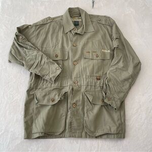 VTG Allagash Jacket Mens Sz L Khaki/Tan 100% Cotton Hunting Shooting Barn Field